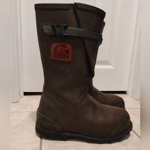 Vintage Sorel Rubber Boots with Felt Lining Size 6 Made In Canada